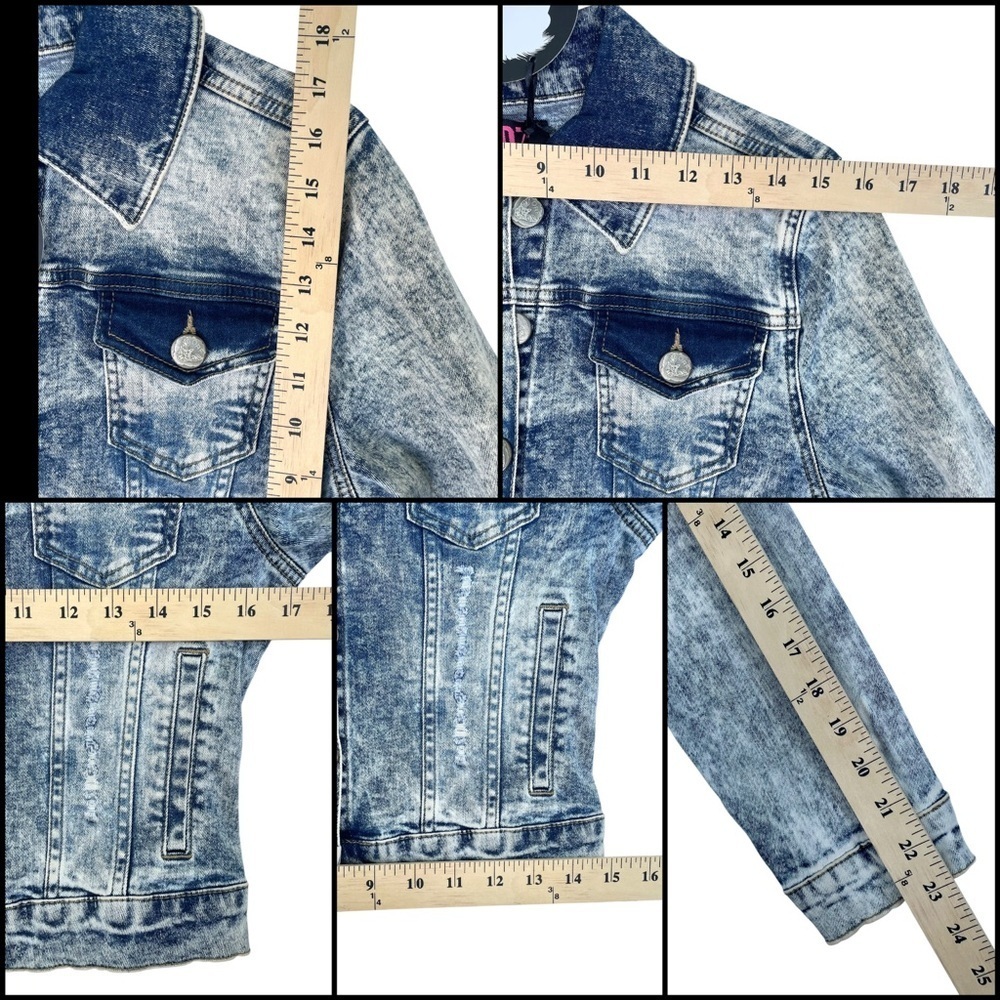 Iconic Rock Jimmy Hendrix Custom Denim Jacket - S/M - Sexy Party Cocktail - Madz - Picture 12 of 17